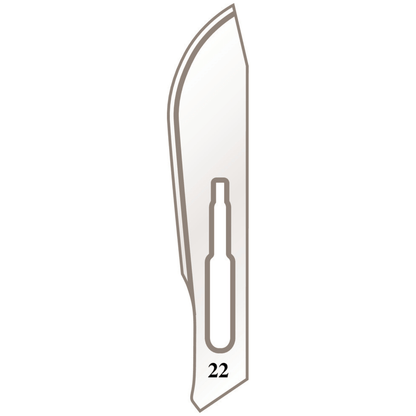 Lame da bisturi n. 22 per manico n. 4 – Lunghezza 8,5 cm