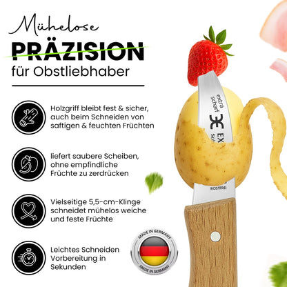 Solinger keukenmes - gebogen lemmet – ergonomische greepvorm