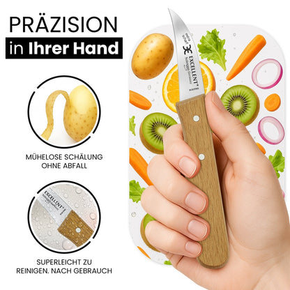 Solinger keukenmes - gebogen lemmet – Lengte 7 cm, aanzicht 6