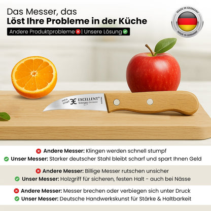 Solinger keukenmes - gebogen lemmet – ergonomische greepvorm, aanzicht 7