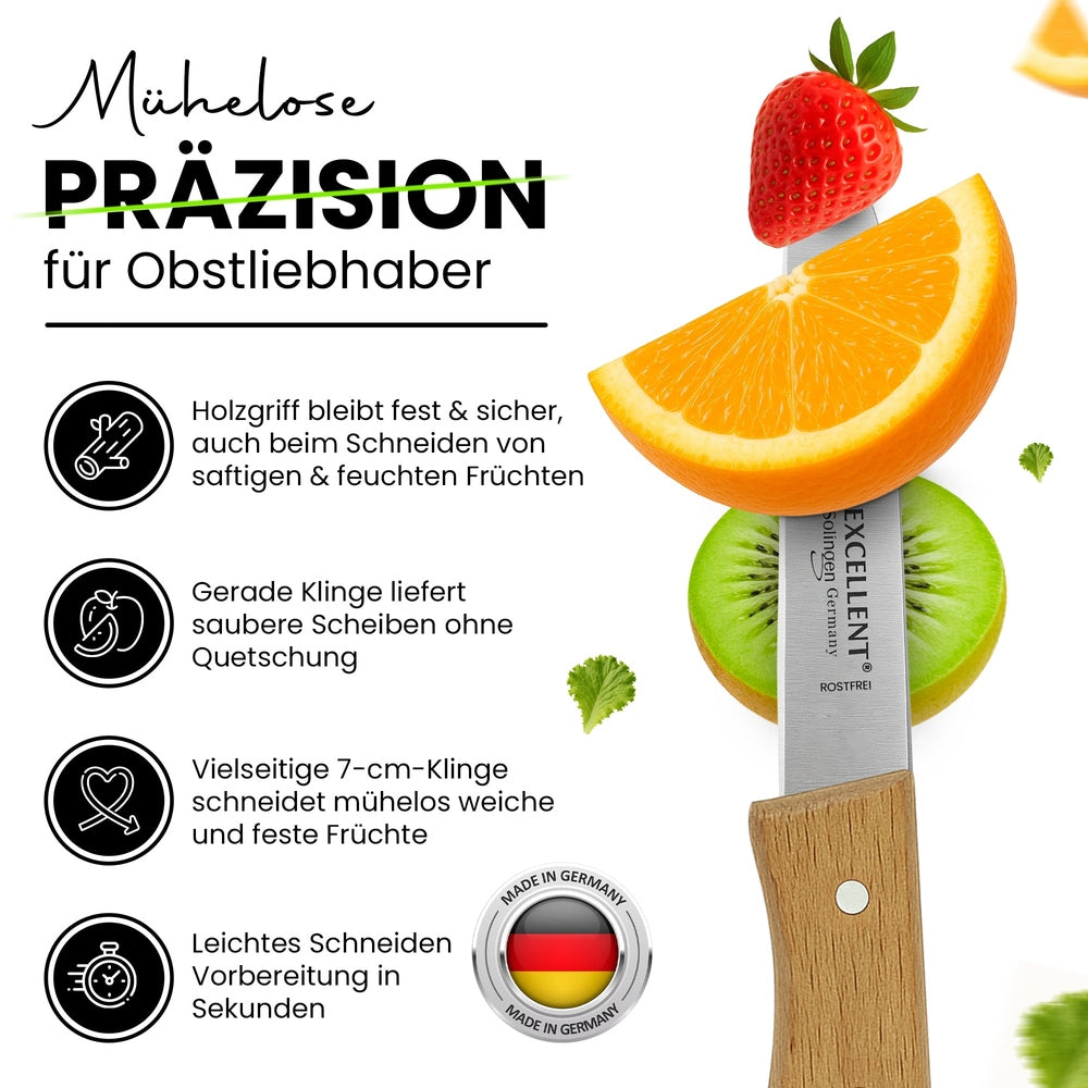 Cuchillo de cocina de Solingen - hoja recta – forma de mango ergonómica