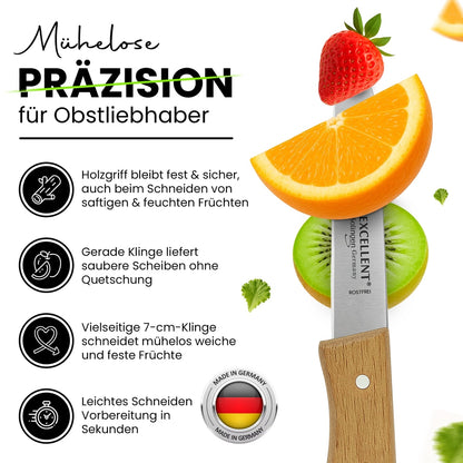 Cuchillo de cocina de Solingen - hoja recta – forma de mango ergonómica