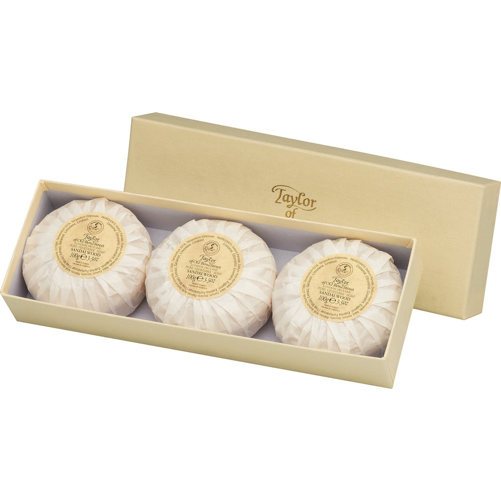 Taylor of Old Bond Street gift set 3 hand soaps Sandalwood 3x100 g