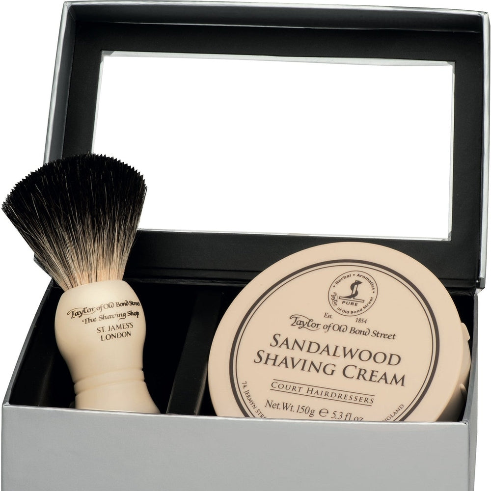 Taylor of Old Bond Street Sandalwood shaving set gift box 150 g