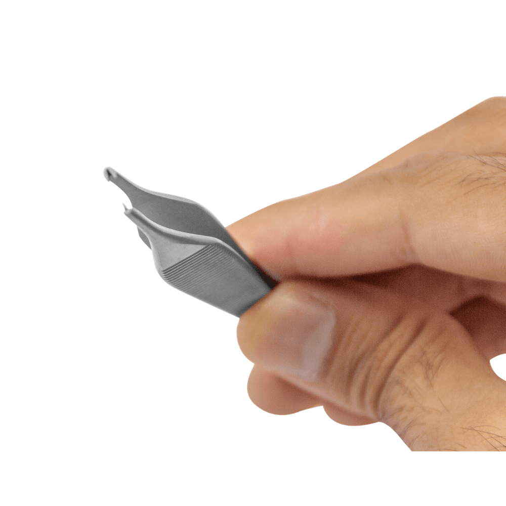 Universal precision tweezers – knurled & non-slip – Stainless steel, view 5