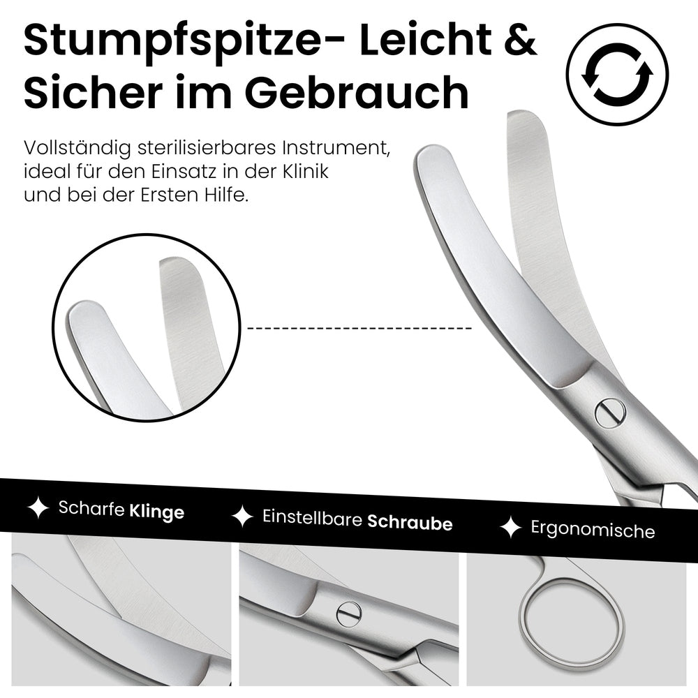 Verbandschaar gebogen snijblad – Lengte 14 cm
