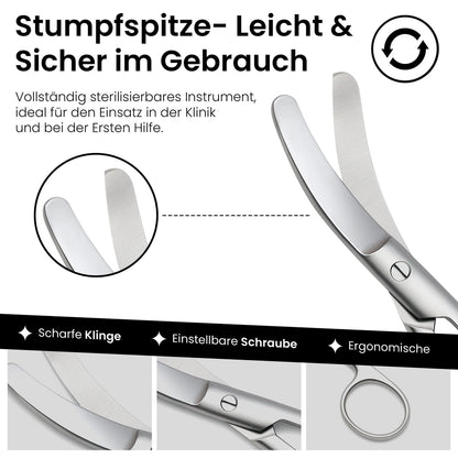 Verbandschaar gebogen snijblad – Lengte 14 cm