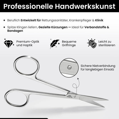 Verbandschaar met spitse snijkant – Geneeskunde