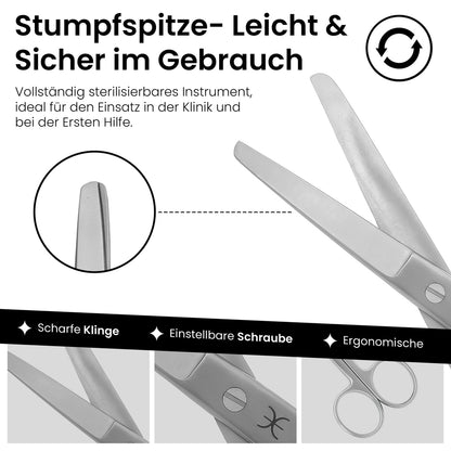 Verbandschaar stompe snijkant – Lengte 14 cm
