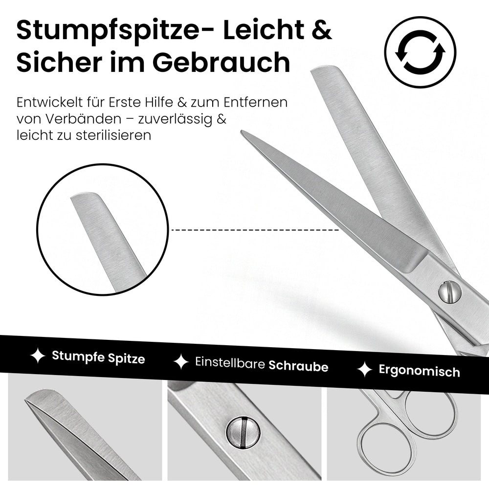 Forbici per bende - lame smusse – Lunghezza 14 cm