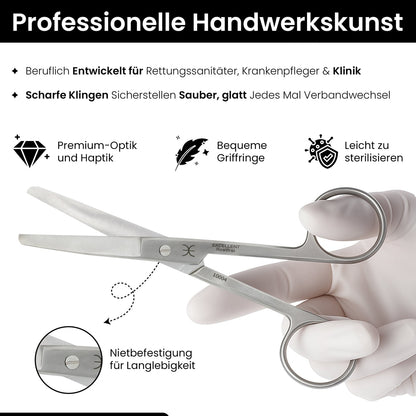 Verbandschaar stompe snijkant – gebogen snijkant