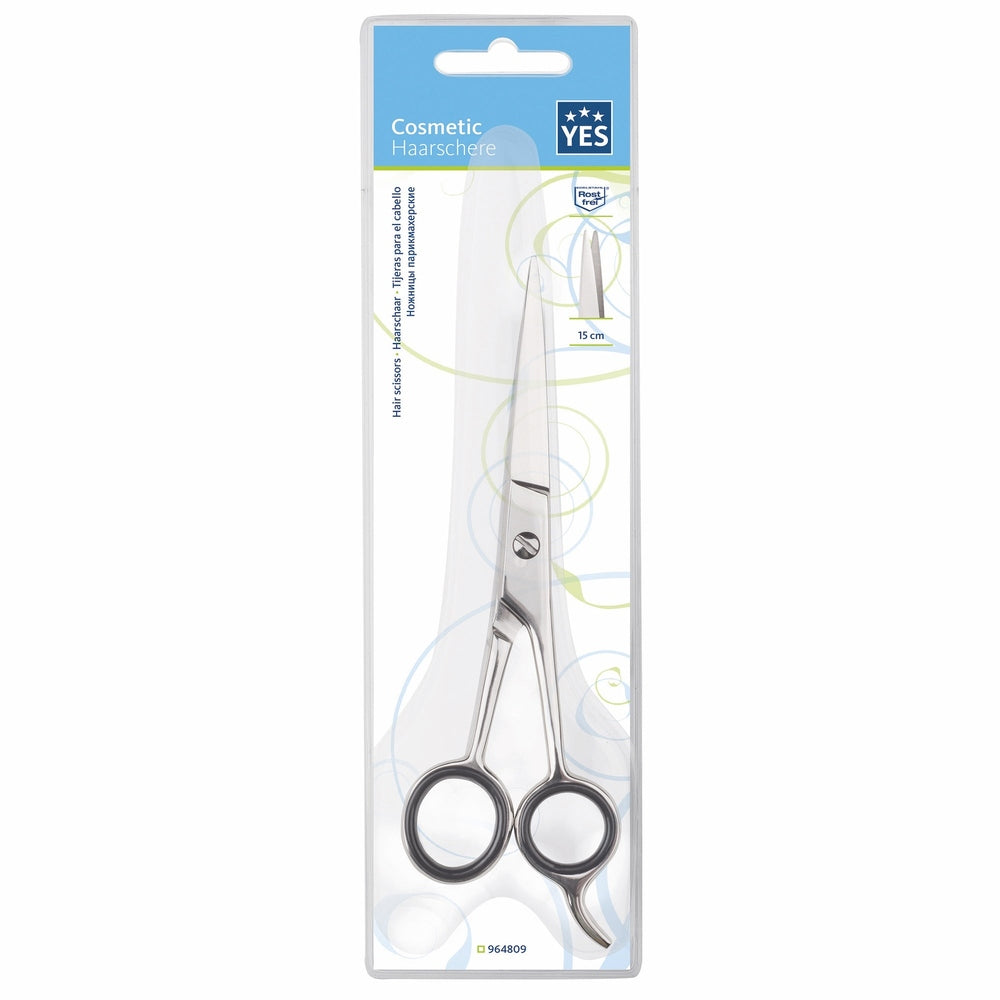 Forbici per capelli YES Solingen inox con appoggiadito – Lunghezza 15 cm
