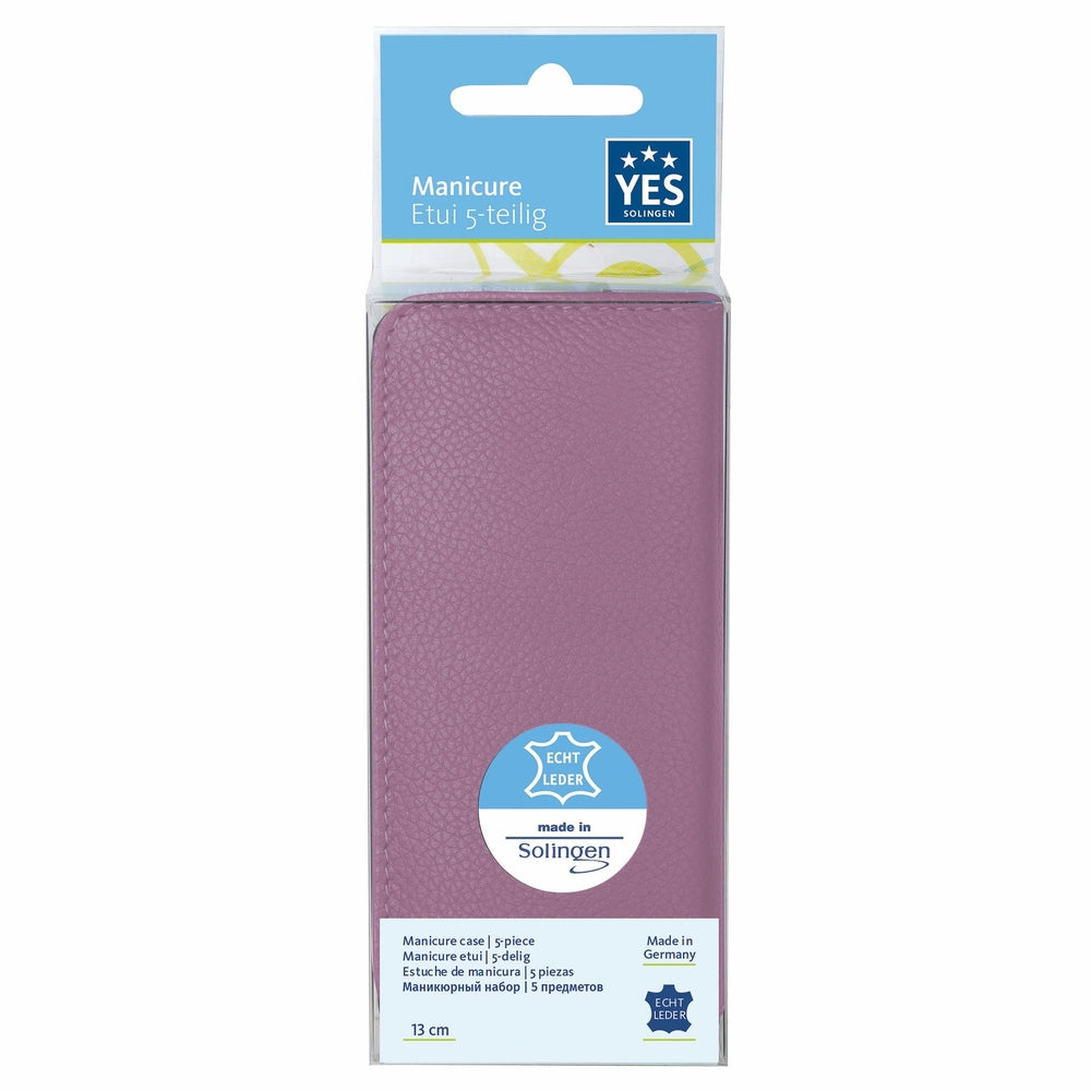 YES Solingen manicure zip case lavender 5-piece – Colour purple, view 4