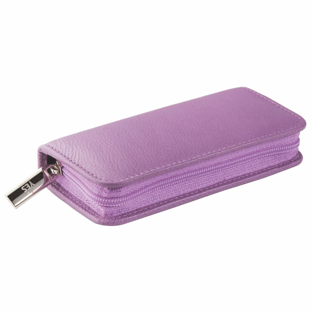 YES Solingen manicure zip case lavender 5-piece – Steel (instruments), leather (case), view 3