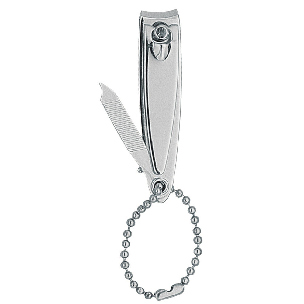 YES Solingen nail clippers with chain and file – Length 6 cm