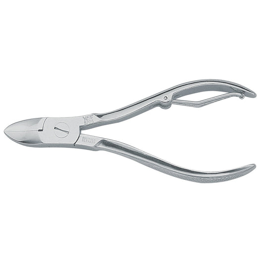 YES Solingen nail nippers large – Special steel, nickel-plated, with folding spring