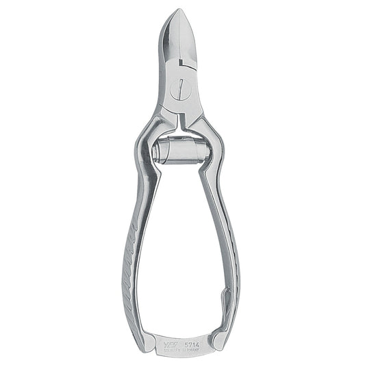YES Solingen buffer nail nippers – Special steel, nickel-plated, with buffer spring