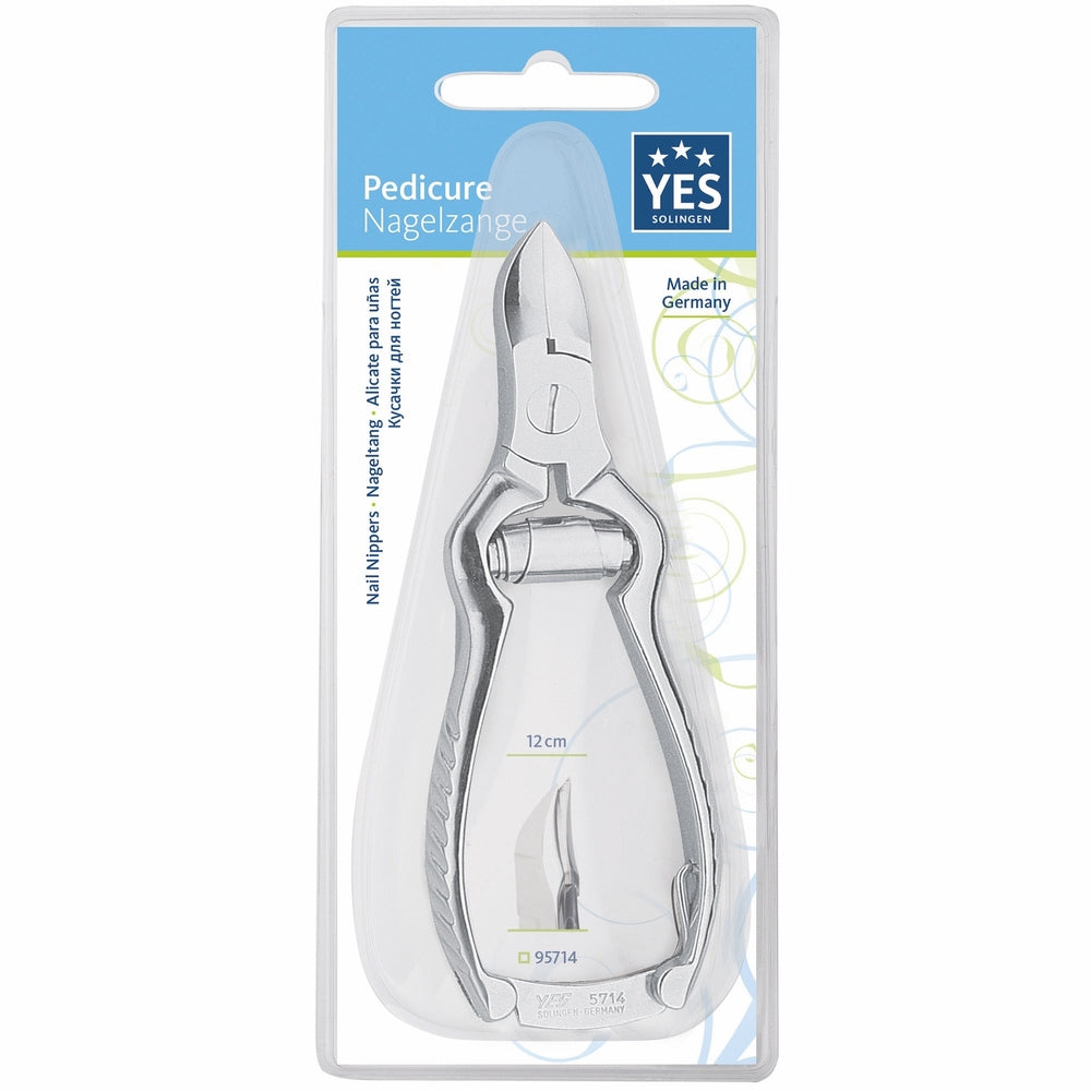 Alicate de uñas con muelle amortiguador YES Solingen – Longitud 11,5 cm
