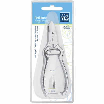 Alicate de uñas con muelle amortiguador YES Solingen – Longitud 11,5 cm