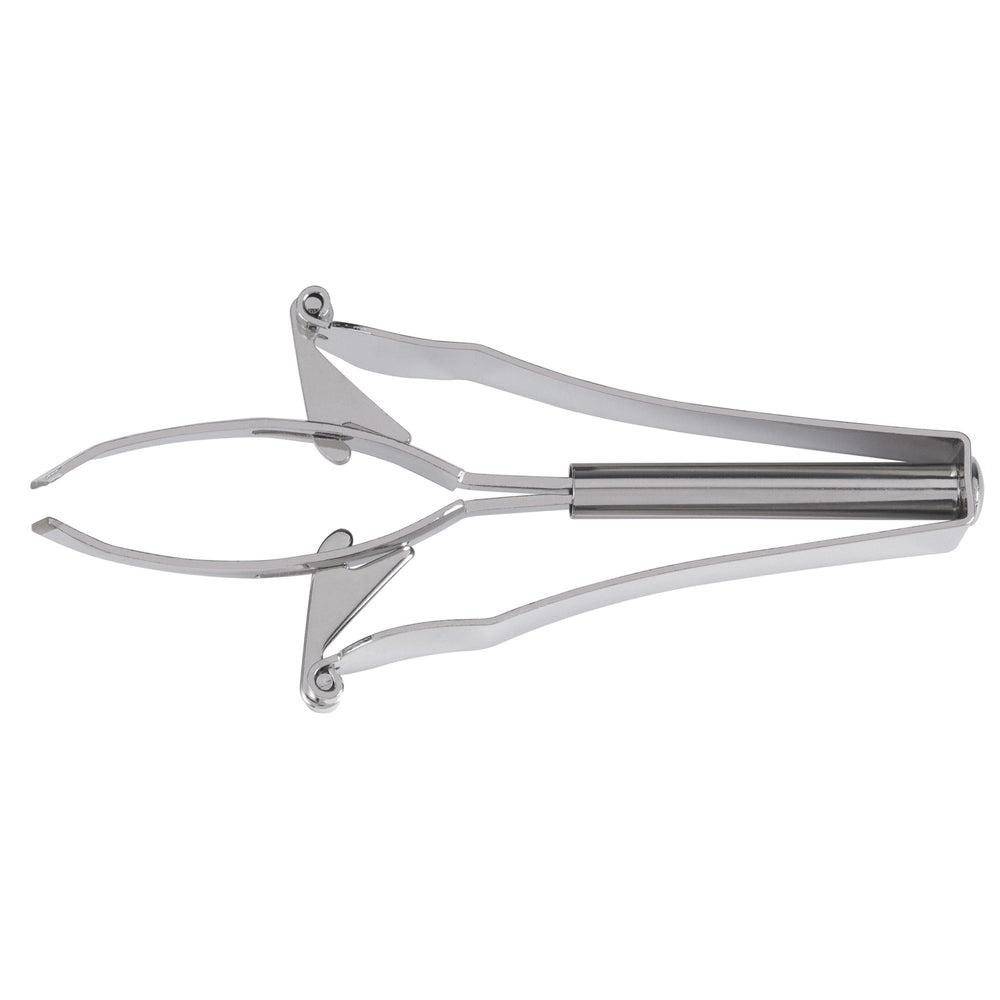 Pinza automática YES Solingen oblicua – Acero especial, niquelado, con mecanismo