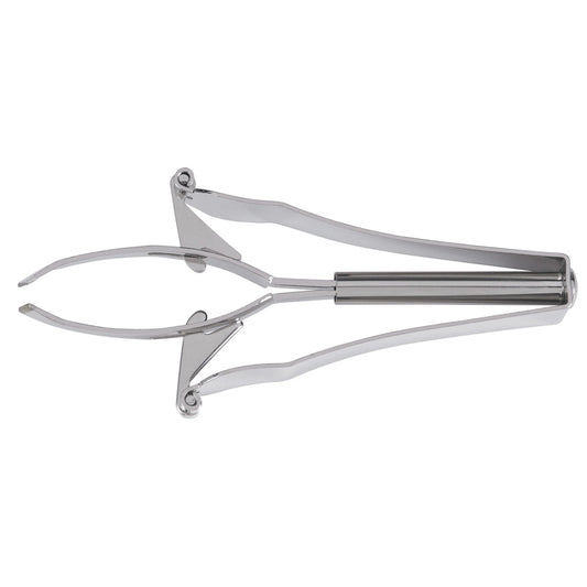Pinzetta automatica YES Solingen obliqua – Acciaio speciale, nichelato, con meccanismo