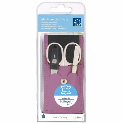YES Solingen manicure pocket case lavender 3-piece – Colour purple, view 4