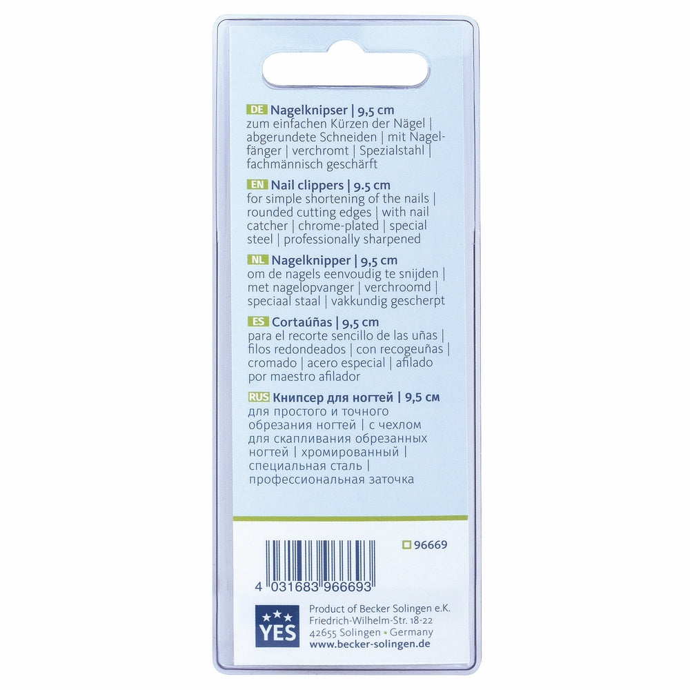 Cortaúñas YES Solingen con recogeuñas – Longitud 9,5 cm, vista 4