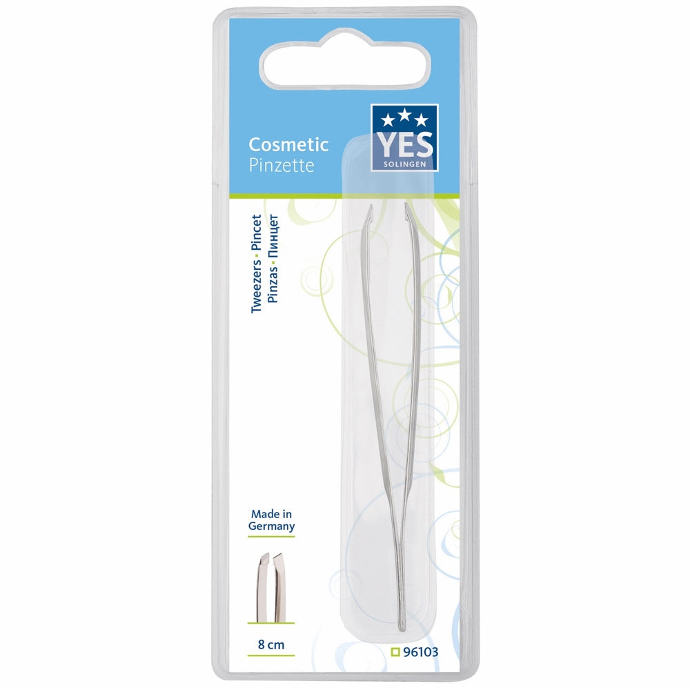 Pęseta YES Solingen skośna mała – Długość 8 cm