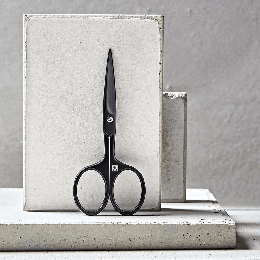 ZWILLING premium beard scissors made of stainless steel black – ergonomic handle shape