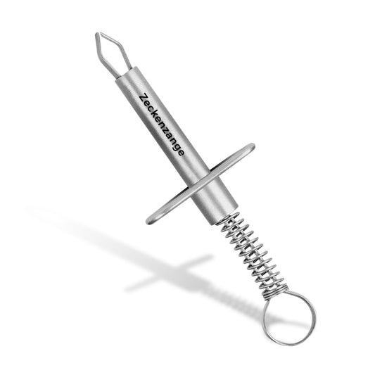 Tick tweezer with holding loop - suitable for pets – Stainless steel