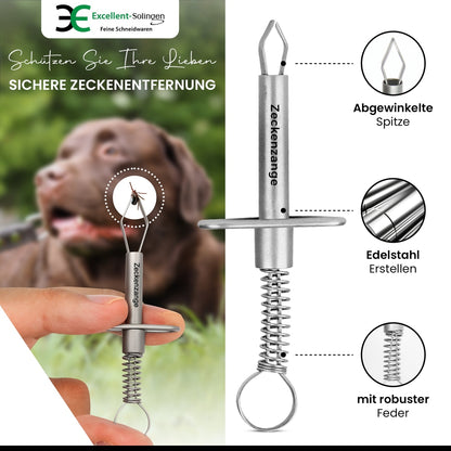 Pince à tiques avec étrier de maintien pour animaux – Acier inoxydable, vue 7