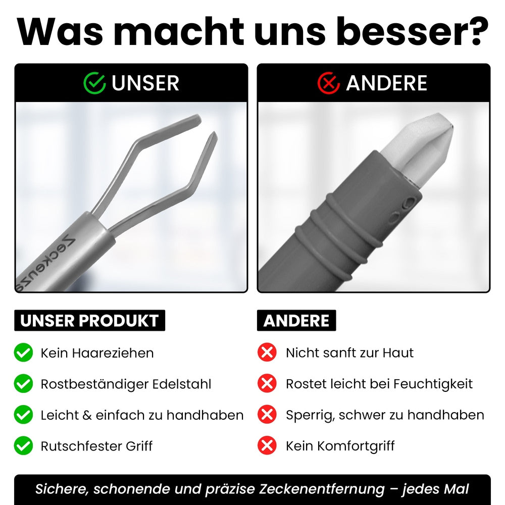 Pince à tiques avec étrier de maintien pour animaux – forme de poignée ergonomique, vue 8