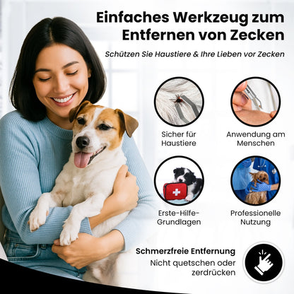 Pince à tiques avec étrier de maintien pour animaux – forme de poignée ergonomique, vue 5